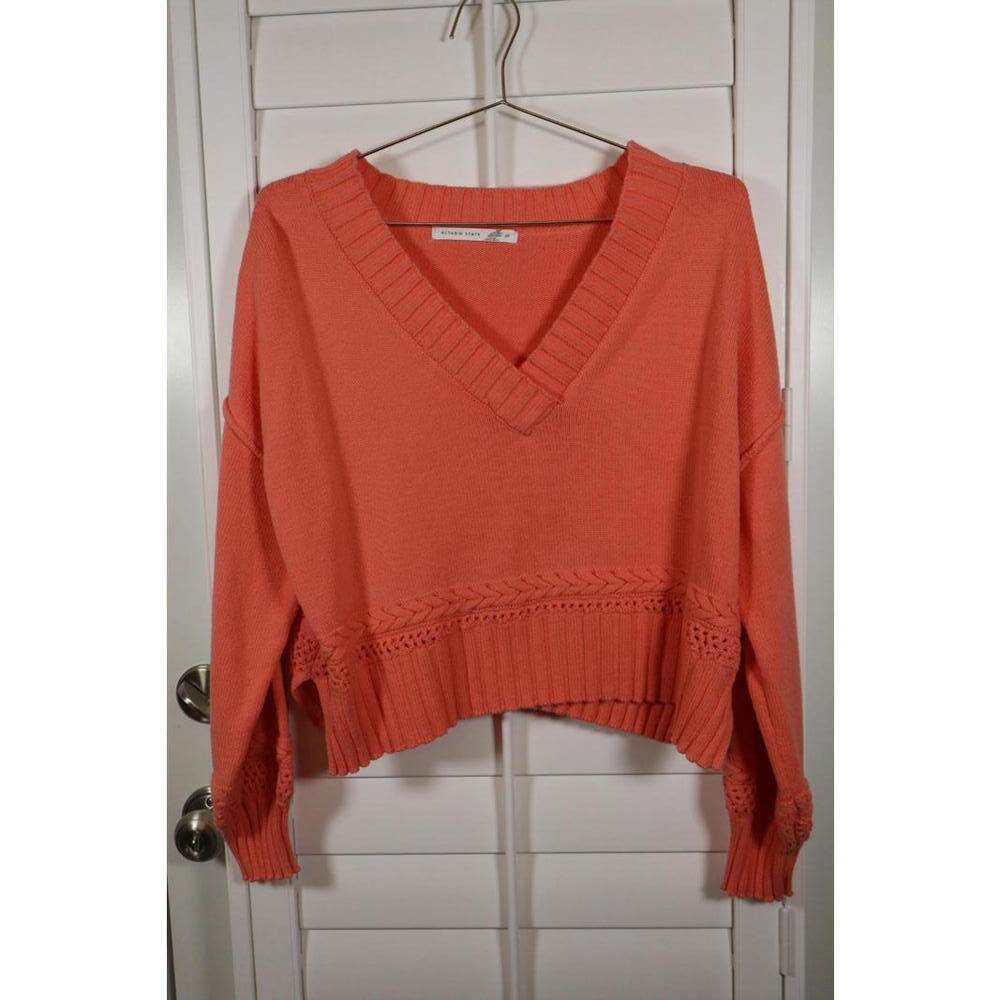 Altar'd State cropped sweater In coral size Medium